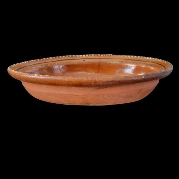 Vintage Mexican Red Clay Decorative Serving Dish - Picture 4 of 6